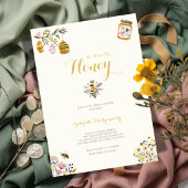 Invitation Butter Yellow She Found Her Honey Bee Bridal Party