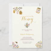 Invitation Butter Yellow She Found Her Honey Bee Bridal Party (Devant)