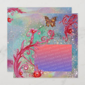 Invitation BUTTERFER EN Mariage Bleu SPARKLES Modèle photo (Devant / Derrière)