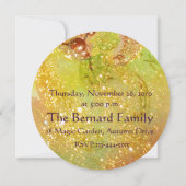 Invitation BUTTERFER PLANTE MONOGRAM Floral Thanksgiving Part (Dos)