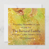 Invitation BUTTERFER PLANTE MONOGRAM Thanksgiving Dîner (Dos)