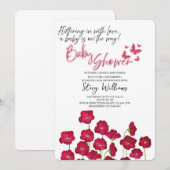 Invitation Butterfly Baby Shower (Devant / Derrière)