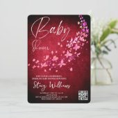 Invitation Butterfly Baby Shower (Debout devant)