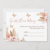 Invitation Butterfly Baisers Baby shower Devinez Combien De J (Devant)