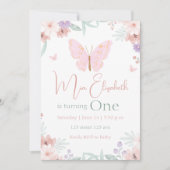 Invitation Butterfly Birthday (Devant)
