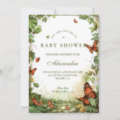 Invitation Butterfly Blossoms Baby Shower (Devant)