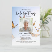 Invitation Butterfly, Celebration of Life Photo, Funeral (Debout devant)