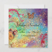 Invitation BUTTERFLY DANS SPARKLES 2, Soirée de mariage éléga (Dos)