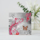 Invitation BUTTERFLY DANS SPARKLES 2, Soirée de mariage éléga (Debout devant)