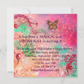 Invitation BUTTERFLY EN OR SPARKLES SWEET16 Anniversaire (Dos)