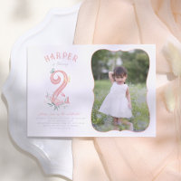 Butterfly Fairytale Floral Girl Photo Anniversaire