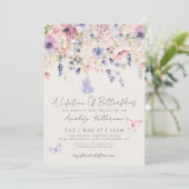 Invitation Butterfly Floral Bridal Shower (Debout devant)