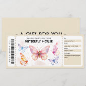 Invitation  Butterfly House Gift Certificate (Devant / Derrière)