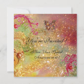 Invitation BUTTERFLY IN SPARKLES 2, Soirée de mariage élégant (Dos)
