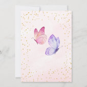 INVITATION BUTTERFLY KISSES ROSE & PURPLE 1ER ANNIVERSAIRE (Dos)