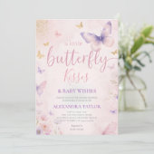Invitation Butterfly Kisses Wishes spring summer fall winter (Debout devant)