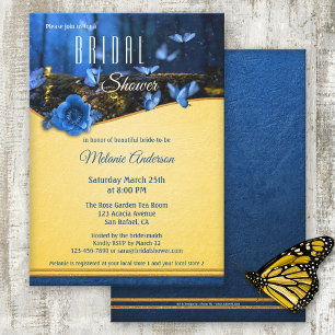 Invitation Butterfly Midnight Enchanted Forest Bridal Shower