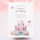 Invitation Butterfly Princess Castle Fairytale Anniversaire
