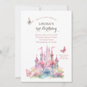 Invitation Butterfly Princess Castle Fairytale Anniversaire (Devant)