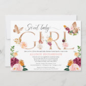 Invitation Butterfly Promenez à travers rousse rose bordeaux  (Devant)