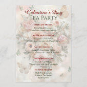 Invitation Butterfly Rococo Rose Galentine Garden Brunch Menu (Dos)
