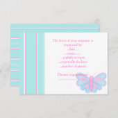 INVITATION BUTTERFLY SOUHAITE RSVP (Devant / Derrière)