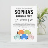 Invitation Butterfly Squishmallow Birthday Party (Debout devant)