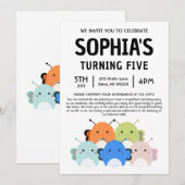 Invitation Butterfly Squishmallow Birthday Party (Devant / Derrière)