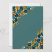 Invitation Butterfly turquoise & Gold Princess Quinceanera (Dos)