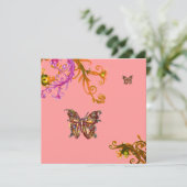 Invitation BUTTERFLY, violet violet violet rose vif (Debout devant)