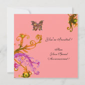Invitation BUTTERFLY, violet violet violet rose vif (Dos)