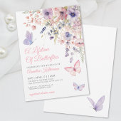 Invitation Butterfly Wildflower Bridal Shower