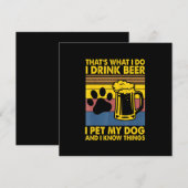 Invitation Buveur de bière je bois de la bière je caresse mon (Devant / Derrière)