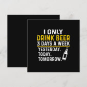 Invitation Buveur de bière je ne bois que de la bière Anniver (Devant / Derrière)