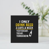 Invitation Buveur de bière je ne bois que de la bière Anniver (Debout devant)