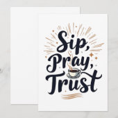 Invitation Buveur de café et amant de Jésus (Devant / Derrière)