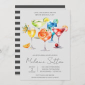 Invitation Buvons ! Fête des mariées Cocktail Boissons (Devant / Derrière)