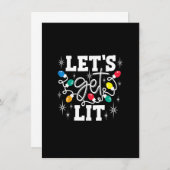 Invitation Buvons Lit Feu de Noël du Père Noël (Devant / Derrière)