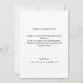 Invitation Buvons vin rouge rouge Funny 40e Anniversaire Cart (Dos)