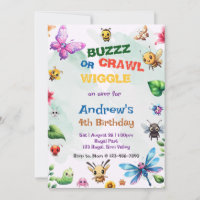 Buzz Crawl wiggle Bug Party Nature Thème Anniversa