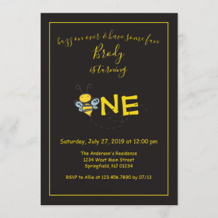 Invitation Buzz sur plus de la fête d'anniversaire de l'abeil