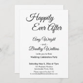 Invitation BW Happy Jamais Après Une Réception Simple Et Élég (Devant / Derrière)