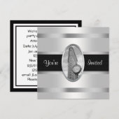 Invitation BW Party Flatiron Building White Silver (Devant / Derrière)