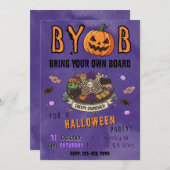 Invitation BYOB Charcuterie Board Halloween Party Invite (Devant / Derrière)