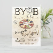 Invitation BYOB Charcuterie Board New Years Eve Party Invite (Debout devant)