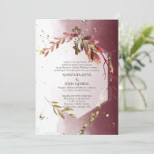 Invitation BYZANTINE Betrothal Crowne Crowne Croix Mariage Fl (Debout devant)