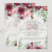 Invitation BYZANTINE Betrothal Crowne Crowne Croix Mariage Fl (Devant / Derrière)