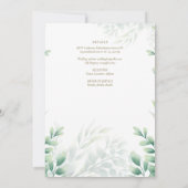 Invitation BYZANTINE traditionnelle Croix Mariage de verdure (Dos)