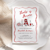Invitation C’est Amore Hand Drawn Italian Red Fête des mariée