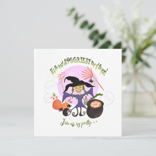 Invitation "C’est le moment le plus SPOOKIEST de l’année!" (Debout devant)